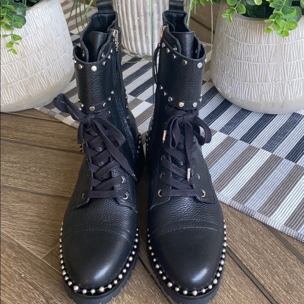 (Sold) Sam Edelman Jennifer Studded Combat Boot - Picture 10 of 13